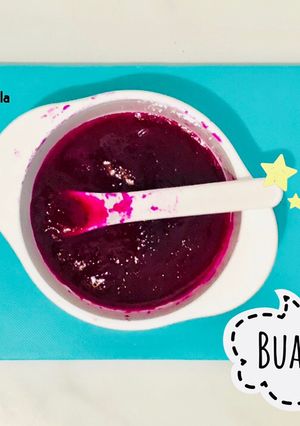 Foto resep Mpasi Puree buah Naga 6 bulan
