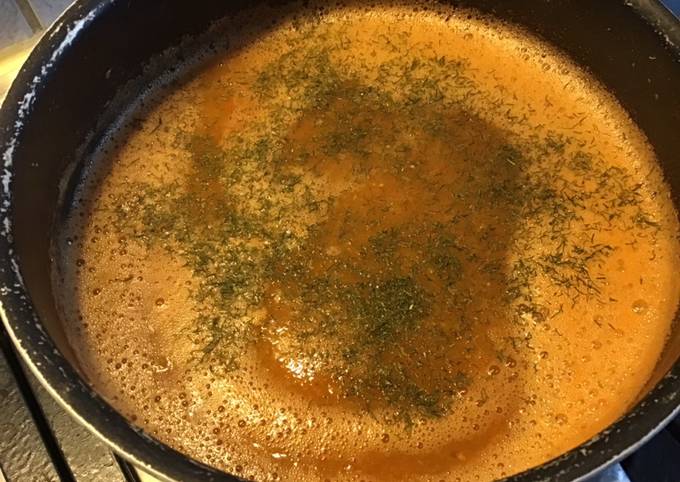 Soupe au chou tomates fenouil et basilic