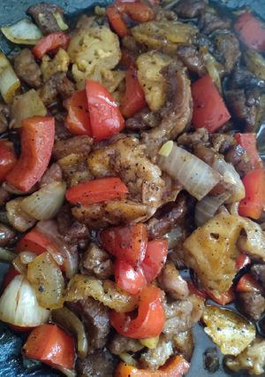 Foto resep Daging sapi black pepper sauce