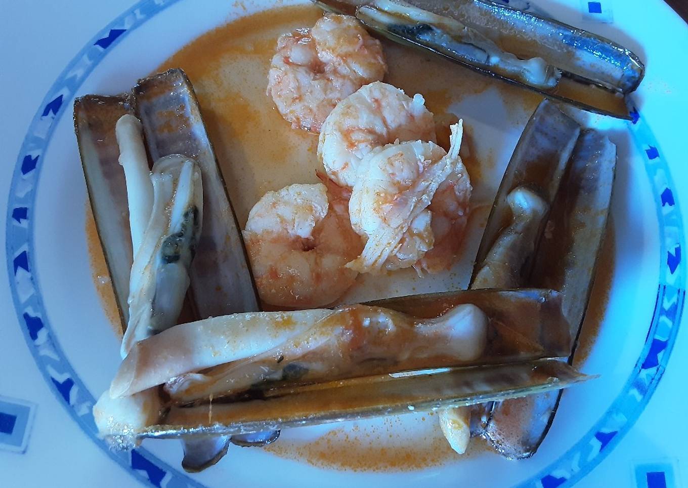 Langostinos con navajas