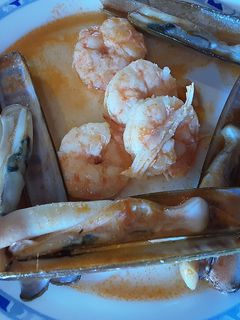 Una foto de Langostinos con navajas