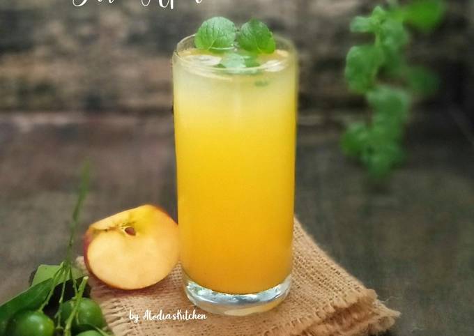 Standar Resep membuat Es Jeruk Cui Sari Apel dijamin gurih