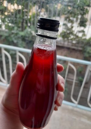 عکسی از دستور شربت توت فرنگی🍓🍓🍓😊🥰