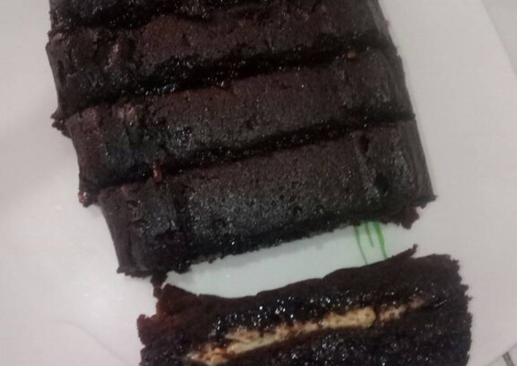 Brownies kukus lapis Keju coklat