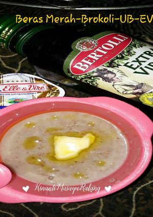 Foto resep MPASI 6m♥(Beras merah,Brokoli,UB,EVO)
