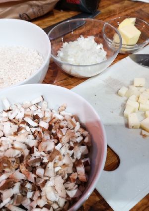 Una foto de Risotto de shiitake