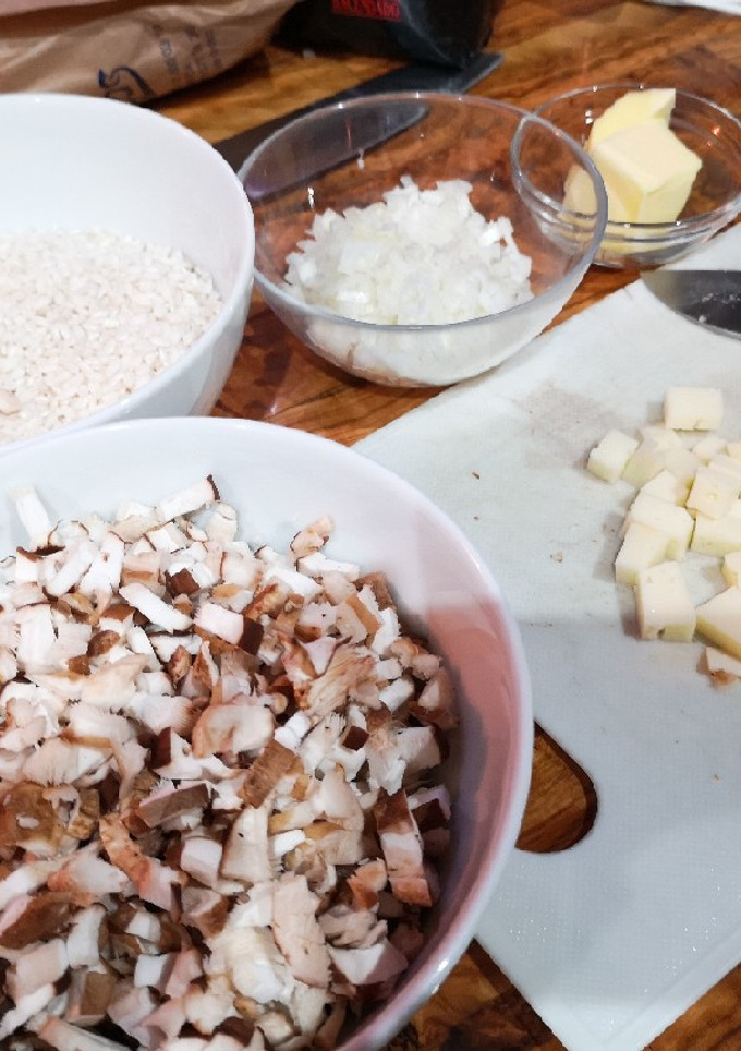 Una foto de Risotto de shiitake
