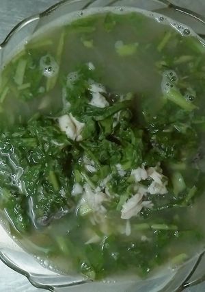 Hình của món Canh cải cá rô.