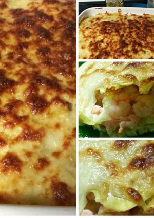 Foto de Lasanha de salmão fumado e camarão