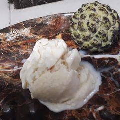 A picture of Sitafal (custard apple) ice cream.