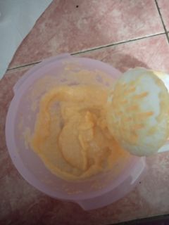 Foto resep Mpasi 6M wortel,udang,nasi,keju