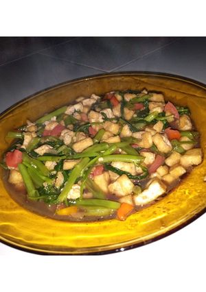 Foto resep Kangkung Tahu