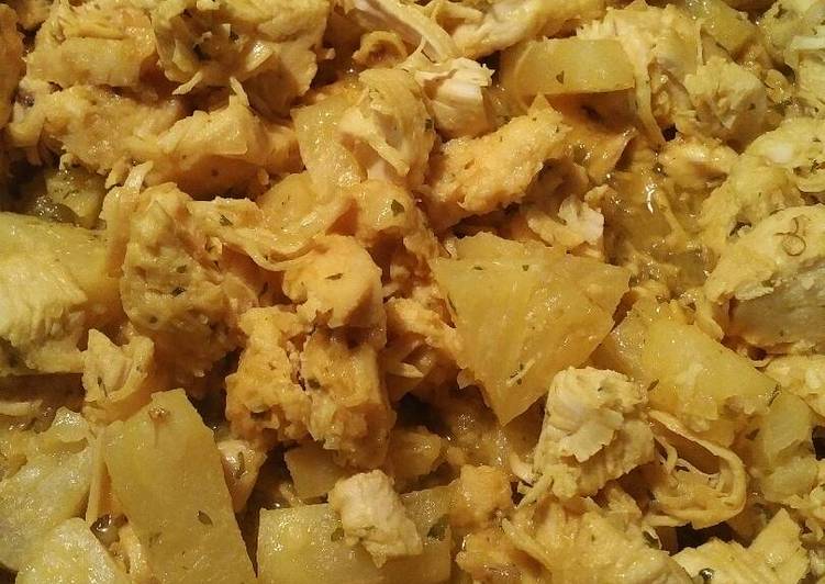 Step-by-Step Guide to Prepare Super Quick Homemade Chicken with Pineapple I