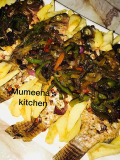 A picture of Grilled tilapia fish recipe by mumeena's Kitchen.