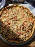 Tarte aux blettes et lardons parfumée à l'ail fumé