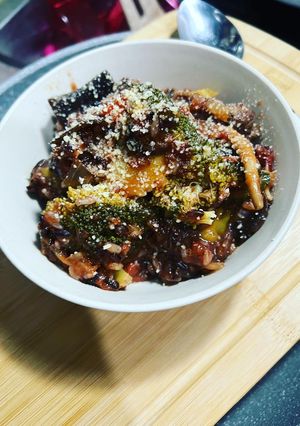 電子鍋 牛肉燉飯 的食譜成品照片