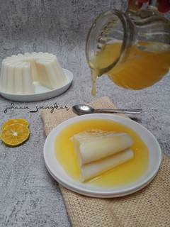 Foto resep Puding susu saus jeruk