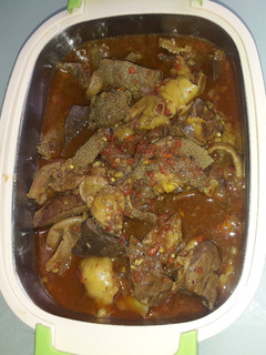 A picture of Offal pepper soup.