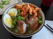 A picture of kimchi ramen