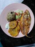 Mojarra roja en earfryer y arroz con producto de ARA