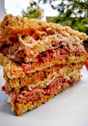 A picture of The Ultimate Roast Beef Deli Sandwich.