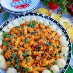 A picture of Chicken pasta.