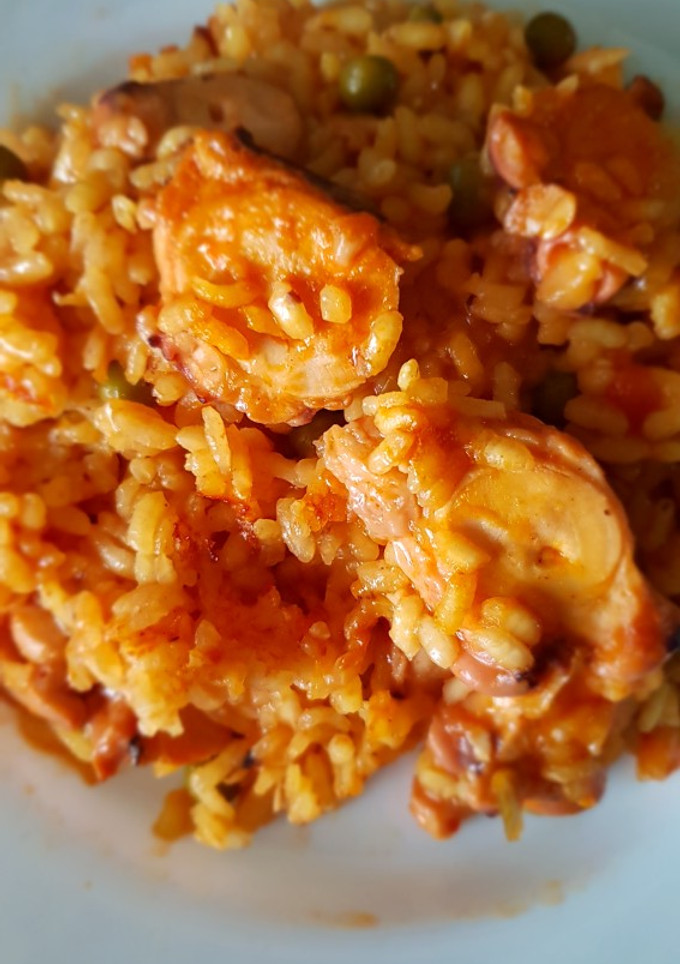 Una foto de Arroz con pulpo