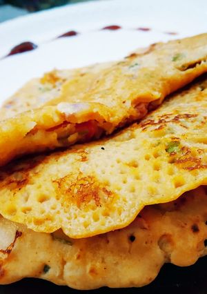 A picture of Aate aur besan ka instant dosa.