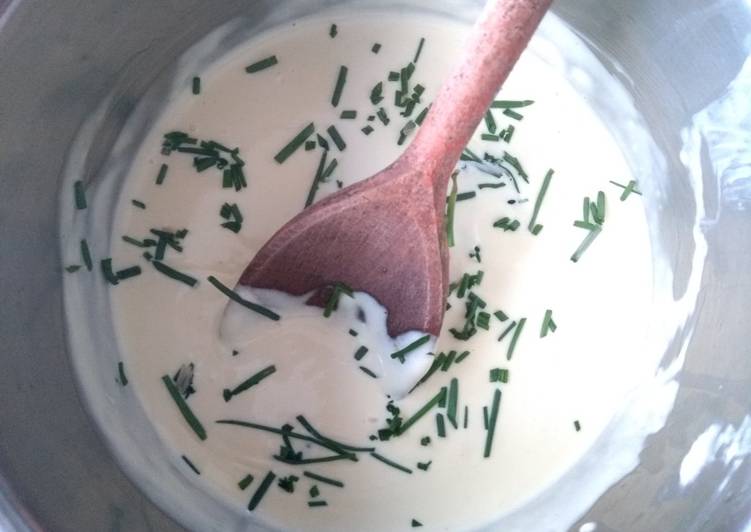 Simple Way to Make Perfect Cheese sauce with chives