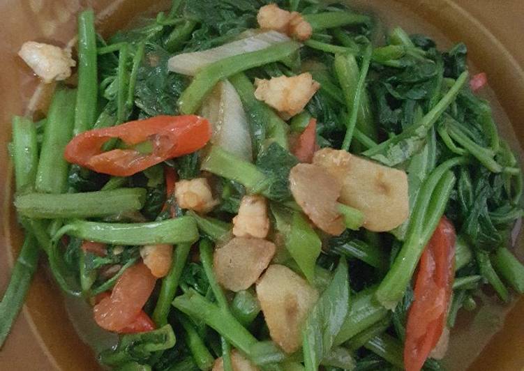 Resep Kangkung cha super simple Anti Gagal
