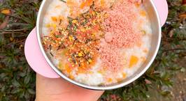 Hình ảnh món Ăn dặm - Cháo cà rốt, đậu Hà Lan, trứng cá tuyết