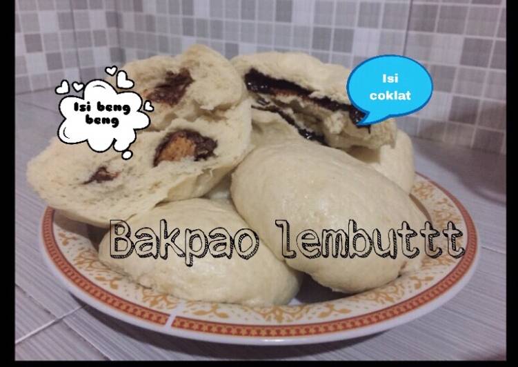 Resep Bakpao lembut isi coklat dan isi beng beng !?? No mixer Anti Gagal