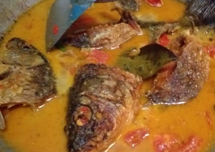 Langkah Mudah untuk meracik Sayur Ikan Mas santan, Lezat Sekali