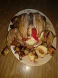 Pollo al horno relleno