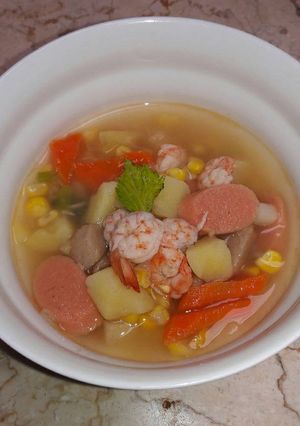 Foto resep Sup sehat kuah udang