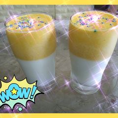A picture of Mango Dalgona Milkshake.