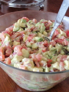 Una foto de Guacamole casero