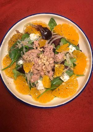 Una foto de Cena: ensalada