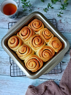 Foto resep Mochi Cinnamon Roll Bread || With Yudane Method