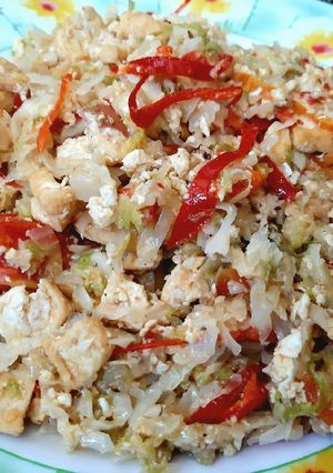 Foto resep Tumis Sawi Putih, Kubis, Tahu, dan Telur