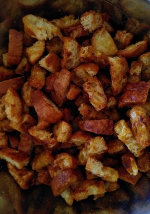 Una foto de "Chips" de pan duro en Airfryer