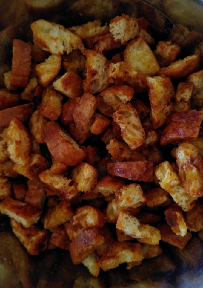 Una foto de "Chips" de pan duro en Airfryer