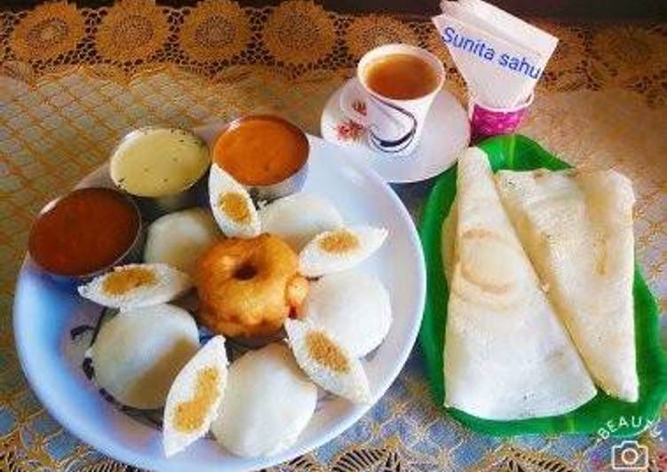 Easiest Way to Make Speedy #Breakfast…..South Indian Breakfast platter