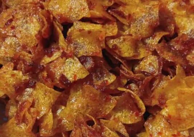 Resep Keripik Kentang Pedas Oleh Qiqi Firlia Cookpad