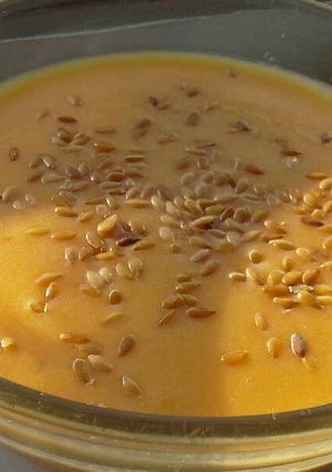 A picture of Chilled Pumpkin and Pear Soup.