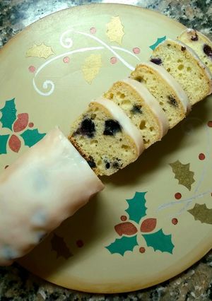Una foto de Budín de arándanos