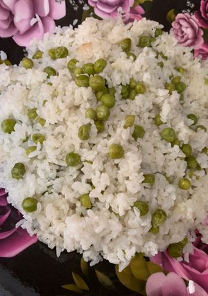 صورة لوصفة رز ابيض بالبسلة (بازيلا)