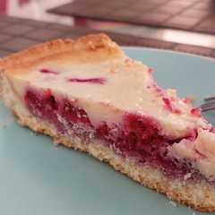Una foto de Kuchen sureño de frambuesa