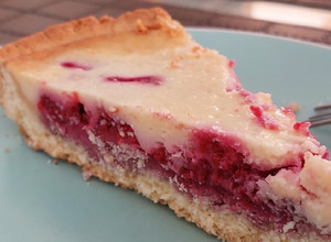 Una foto de Kuchen sureño de frambuesa