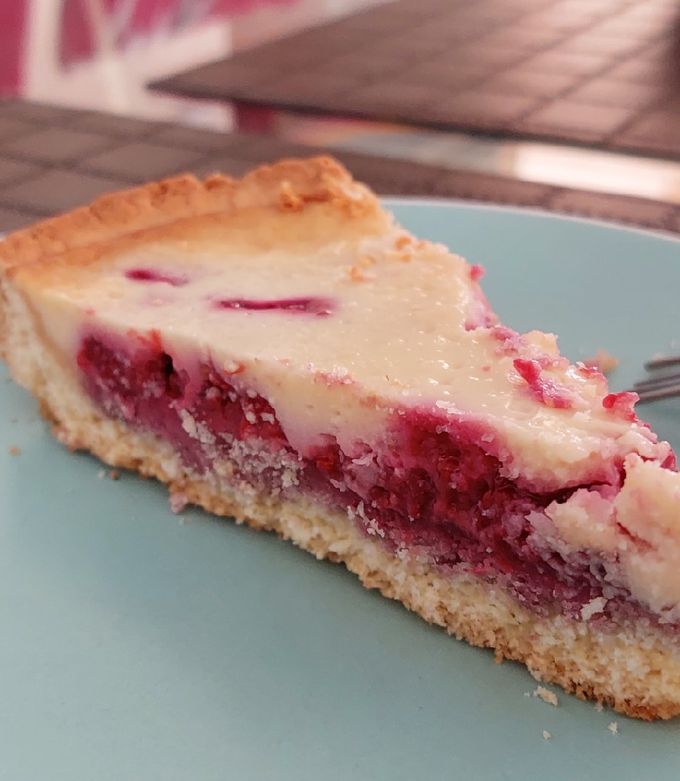Una foto de Kuchen sureño de frambuesa